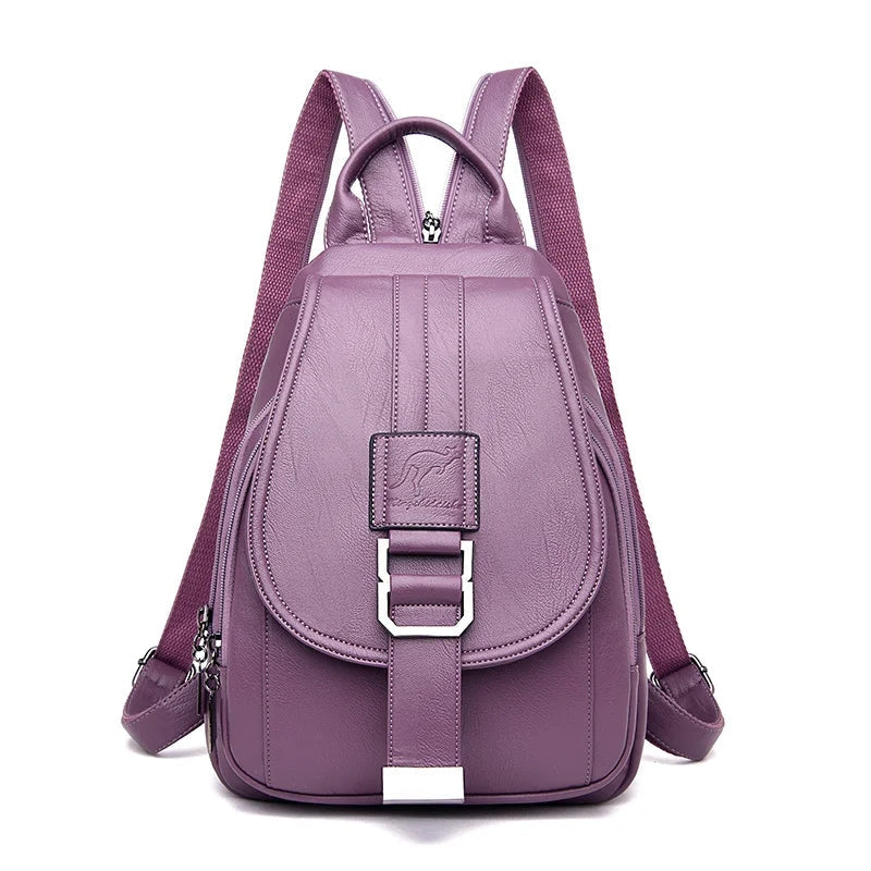 Leather Women's Chic Backpack