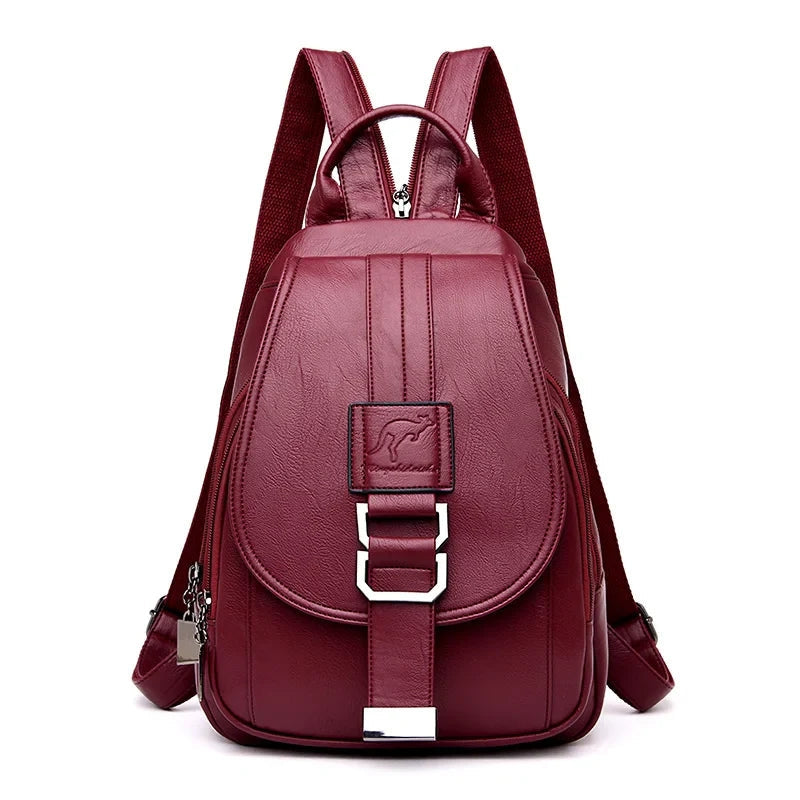 Leather Women's Chic Backpack