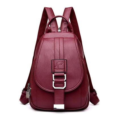 Leather Women's Chic Backpack