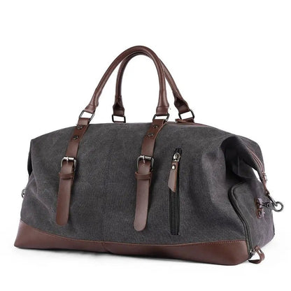 Duffle Bag Graphite Leather Vintage