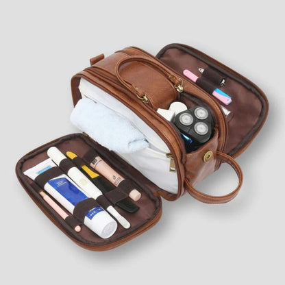 Leather Travel Toiletry Bag