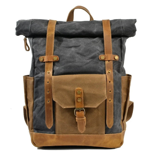 Military Roll-Top Travel Backpack