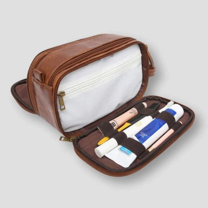 Leather Travel Toiletry Bag