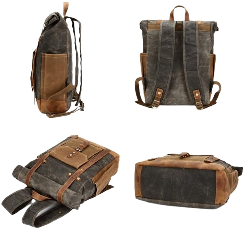 Military Roll-Top Travel Backpack