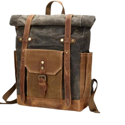 Military Roll-Top Travel Backpack