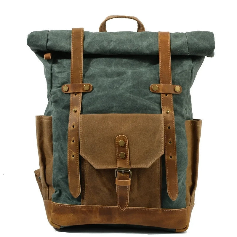 Military Roll-Top Travel Backpack