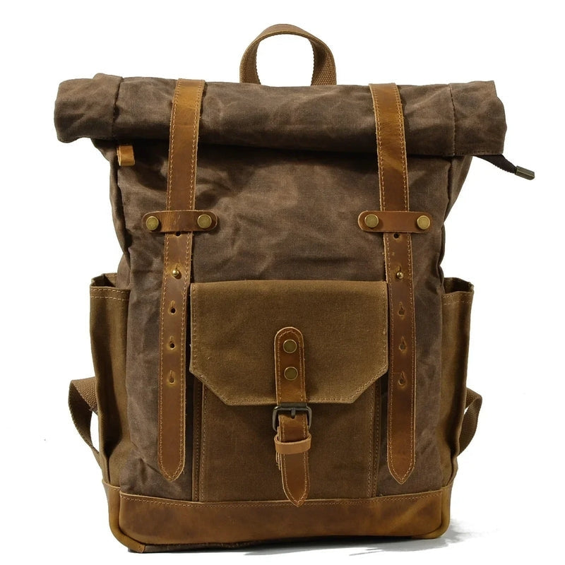 Military Roll-Top Travel Backpack