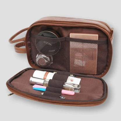 Leather Travel Toiletry Bag