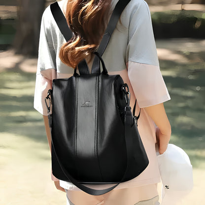 Anti-Theft Leather Women's Backpack