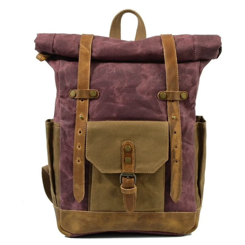 Military Roll-Top Travel Backpack