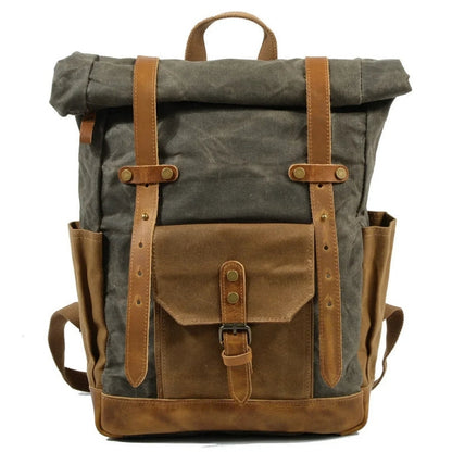 Military Roll-Top Travel Backpack