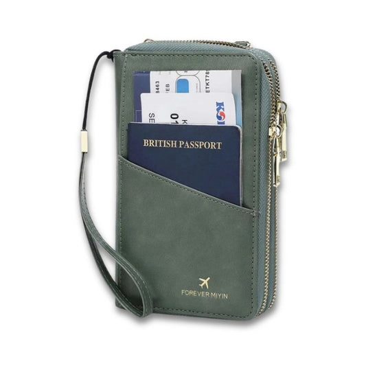 Travel Passport Holder Wallet with Strap