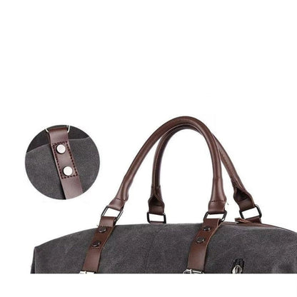 Duffle Bag Graphite Leather Vintage