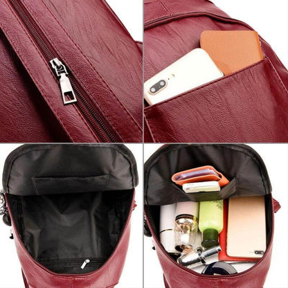 Leather Women's Chic Backpack