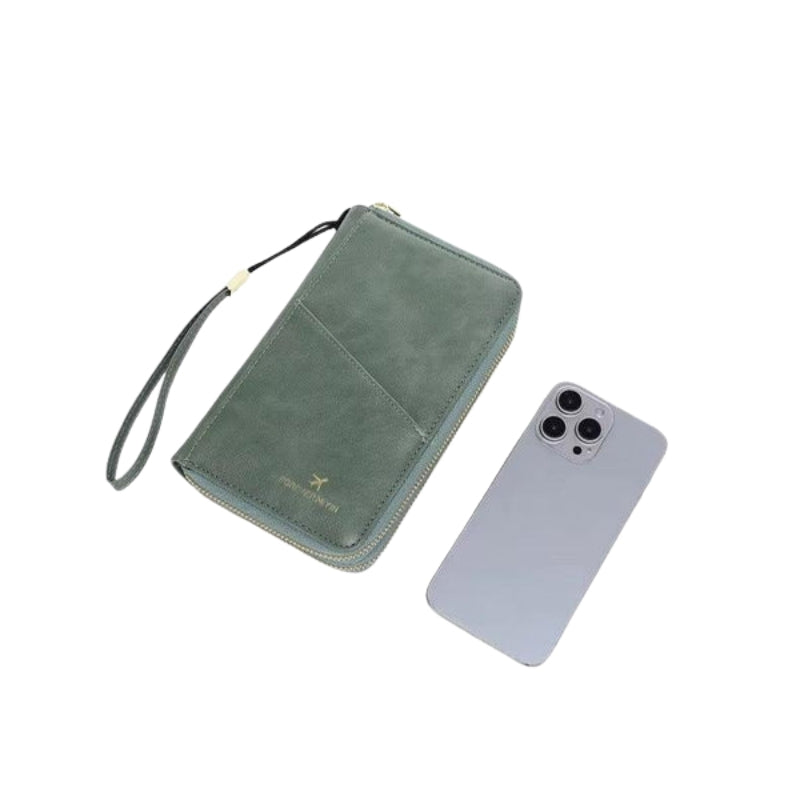 Travel Passport Holder Wallet with Strap