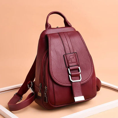 Leather Women's Chic Backpack