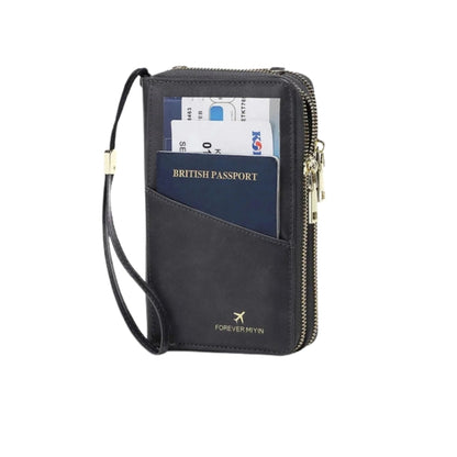 Travel Passport Holder Wallet with Strap