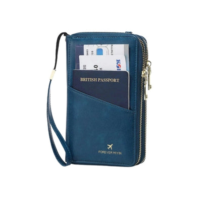 Travel Passport Holder Wallet with Strap