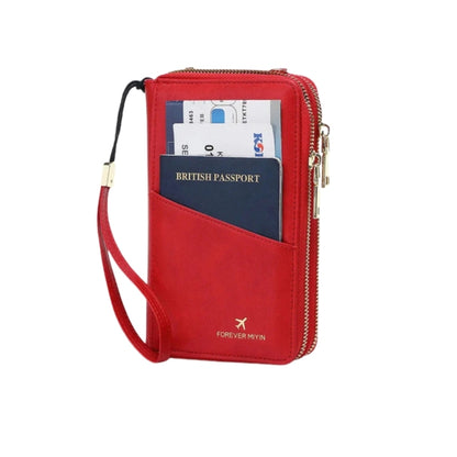 Travel Passport Holder Wallet with Strap