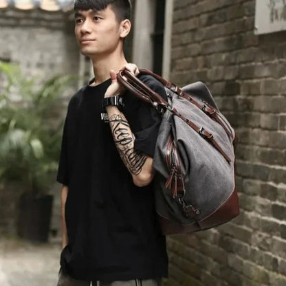 Duffle Bag Graphite Leather Vintage