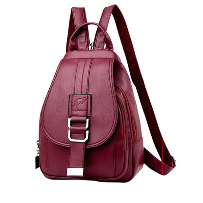 Leather Women's Chic Backpack