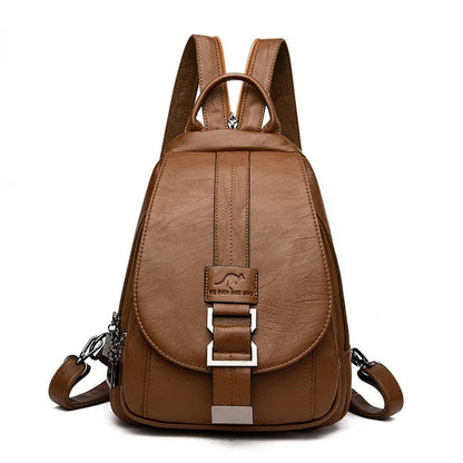 Leather Women's Chic Backpack